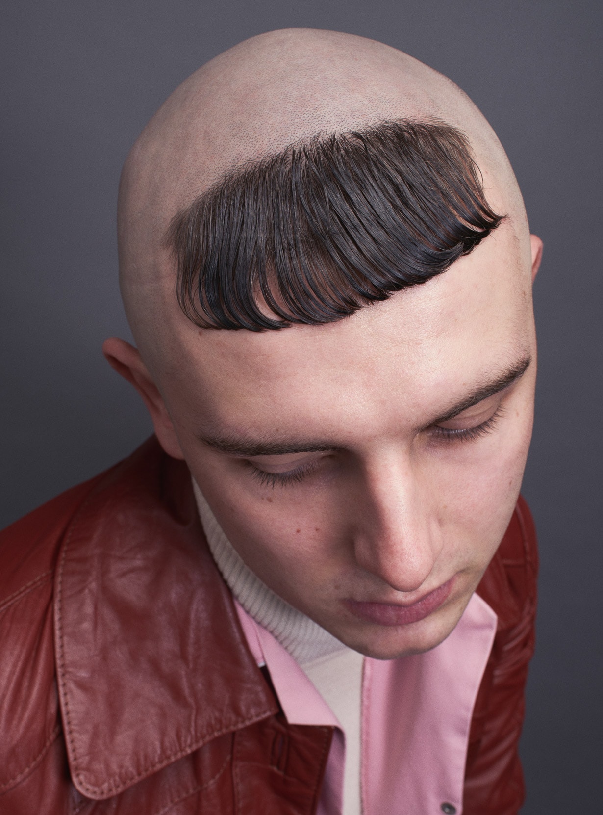 Shaved head with bangs deals